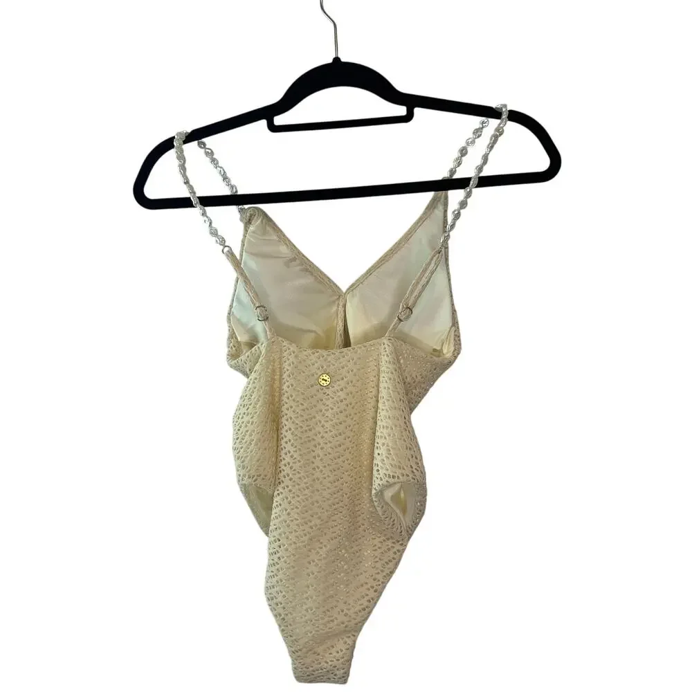 Anthropologie x Palmacea NWT Cream Lucia One-Piece Swimsuit Size XS
